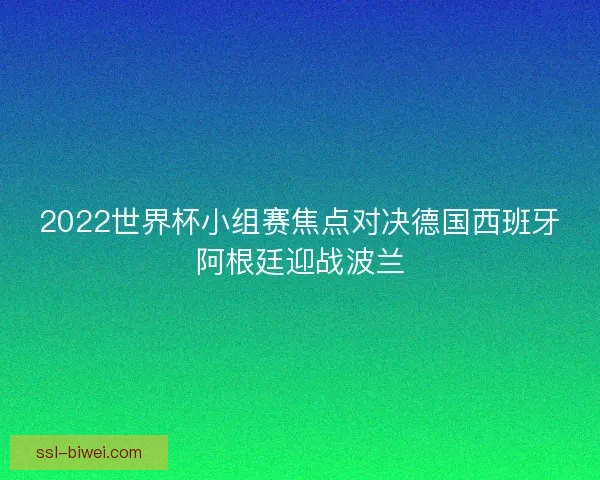 2022世界杯小组赛焦点对决德国西班牙阿根廷迎战波兰